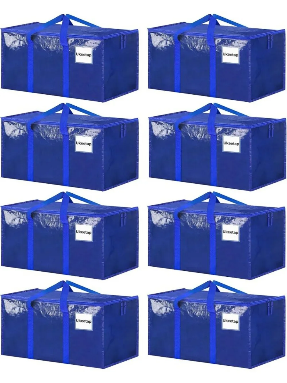 Extra Large Blue Clothes Storage Bins with Lids - 8 Pack, Organize & Simplify!